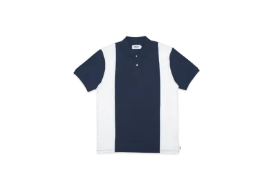 PALACE Stripe Panel Polo "Navy White"