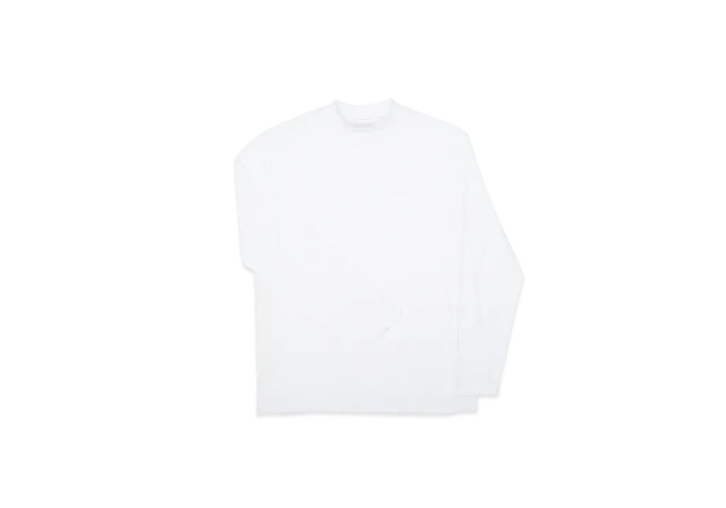 PALACE Panelled Pique L/S T-Shirt "White"