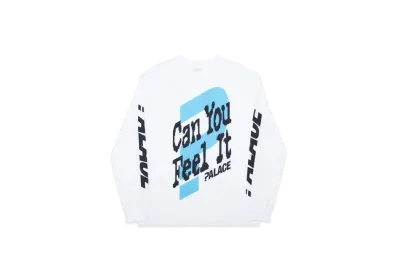 PALACE Can You Feel It L/S T-Shirt "White"