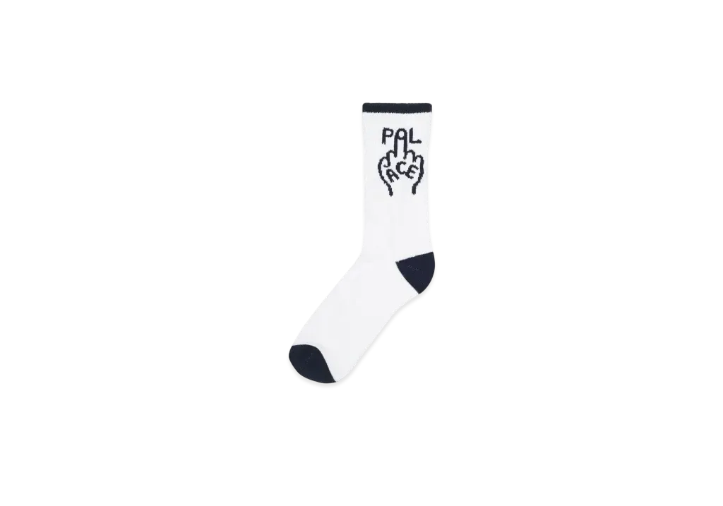PALACE Finger Up Socks "White"