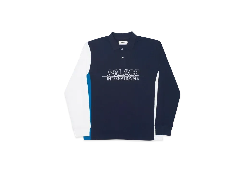 PALACE Internationale L/S Polo "Navy"