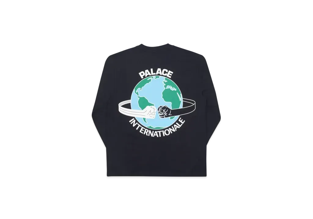 PALACE Fist Bump L/S T-Shirt "Black"