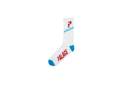 PALACE Can You Feel It Sock "White"