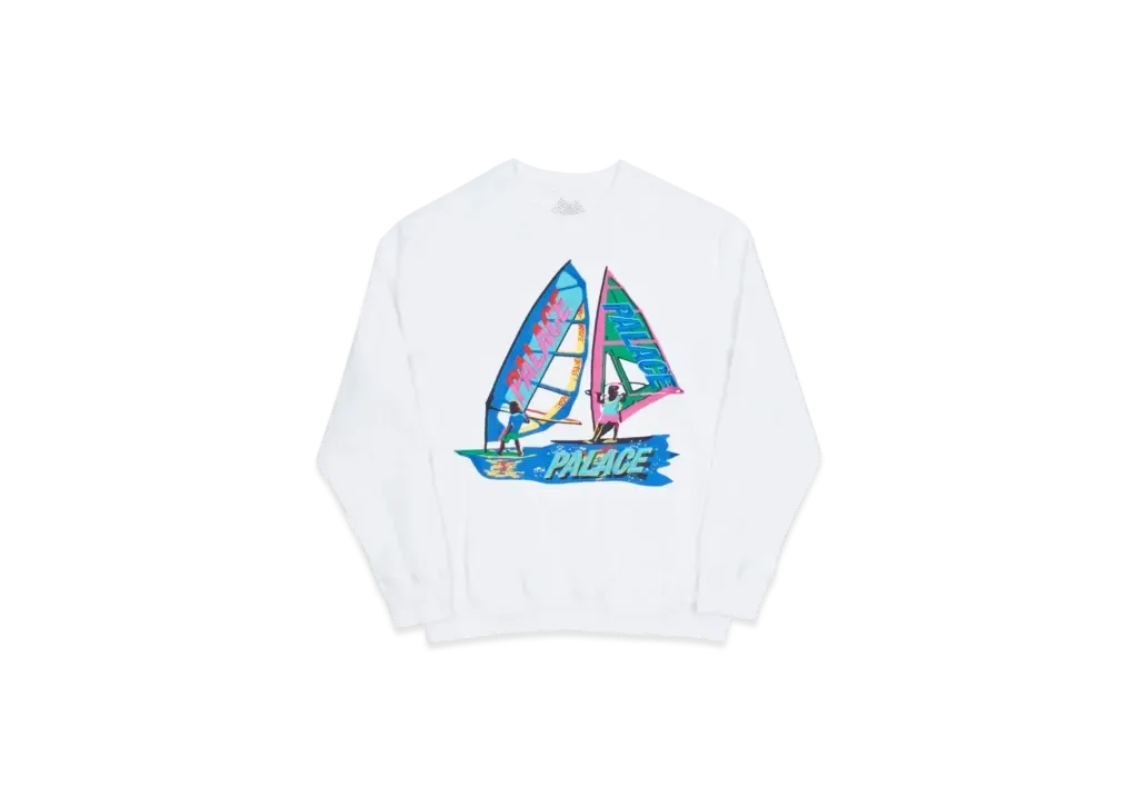 PALACE Tri-Sail Crew "White"