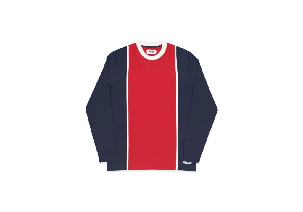 PALACE Fast Stripe Crew "Navy Red"