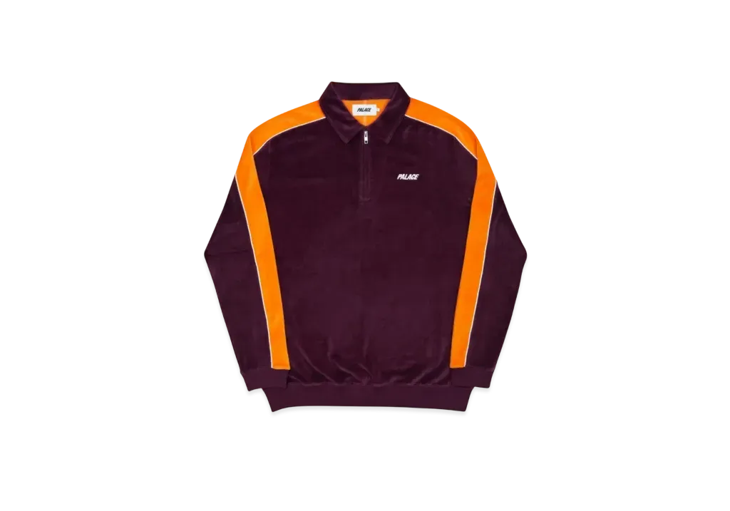 PALACE Velour Half Zip "Dark Purple"