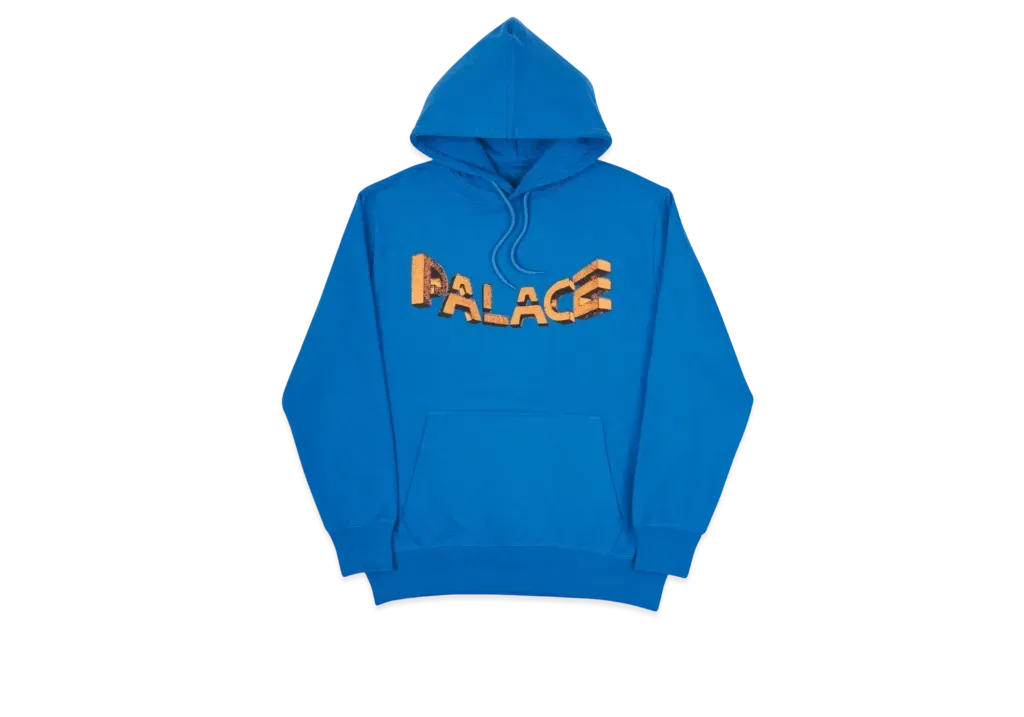 PALACE Warp Font Hood "Blue"
