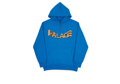 PALACE Warp Font Hood "Blue"