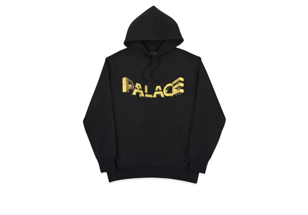 PALACE Warp Font Hood "Black"