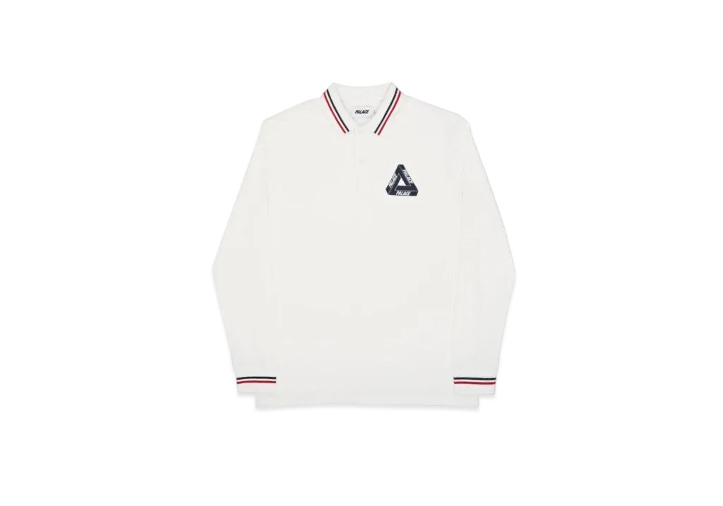 PALACE Tri Polo Longsleeve "White"