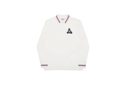 PALACE Tri Polo Longsleeve "White"