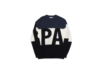 PALACE Jumbo Font Knit "Navy White"