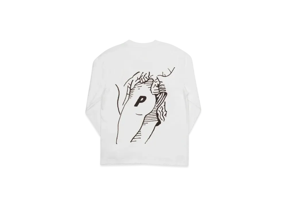 PALACE P-Bum L/S T-Shirt "White"