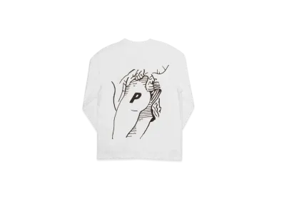 PALACE P-Bum L/S T-Shirt "White"