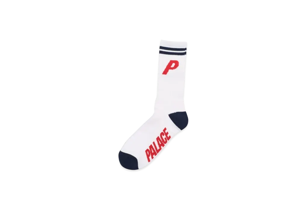 PALACE P Sock "White"