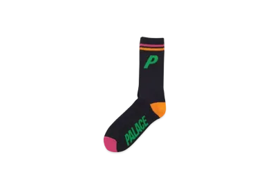 PALACE P Sock "Black Neon"