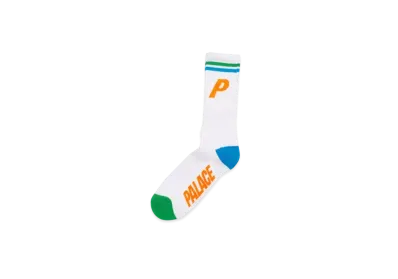PALACE P Sock "White Neon"