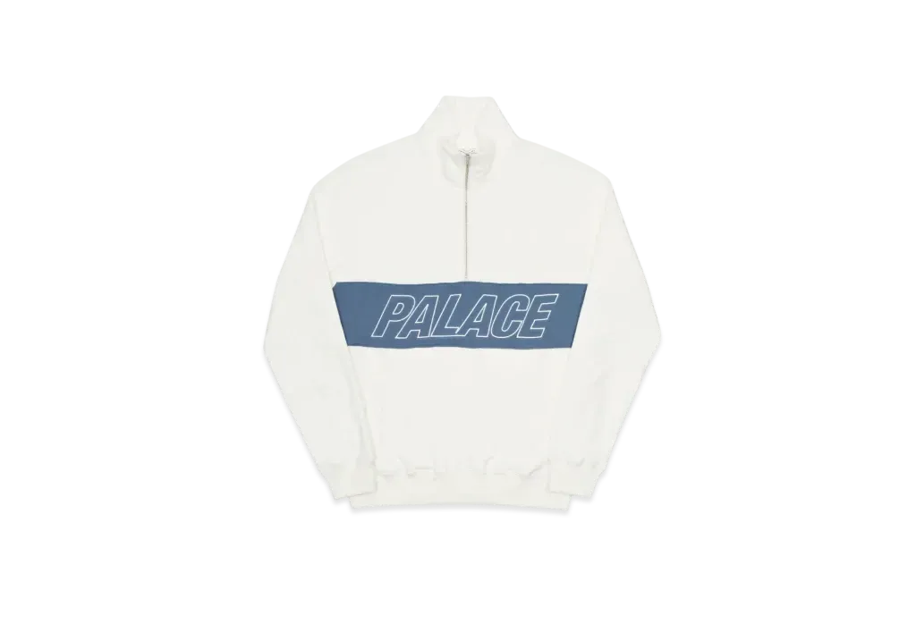 PALACE Half Way Track Top "White Blue"