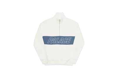PALACE Half Way Track Top "White Blue"