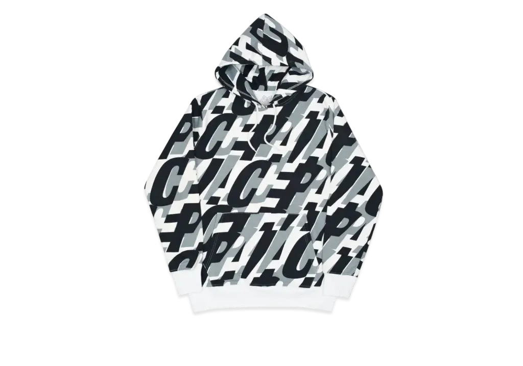 PALACE Repeat After Me Hood "Grey White"