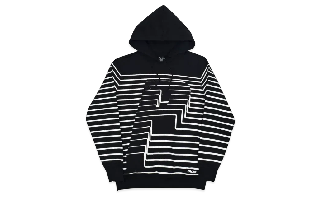 PALACE Striper Hood "Black"