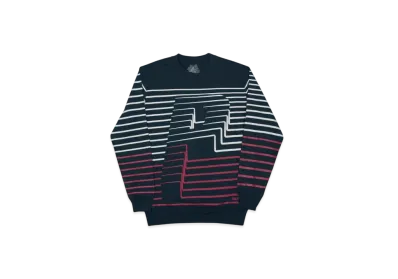 PALACE Striper Crew "Navy"