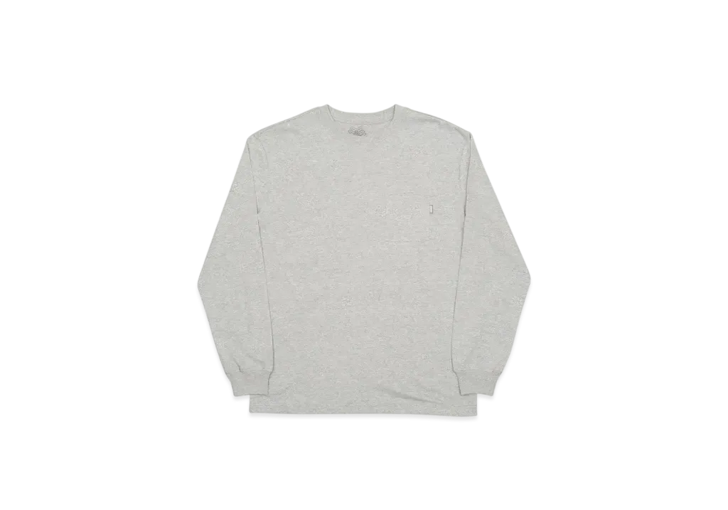 PALACE Pocket L/S T-Shirt "Grey Marl"