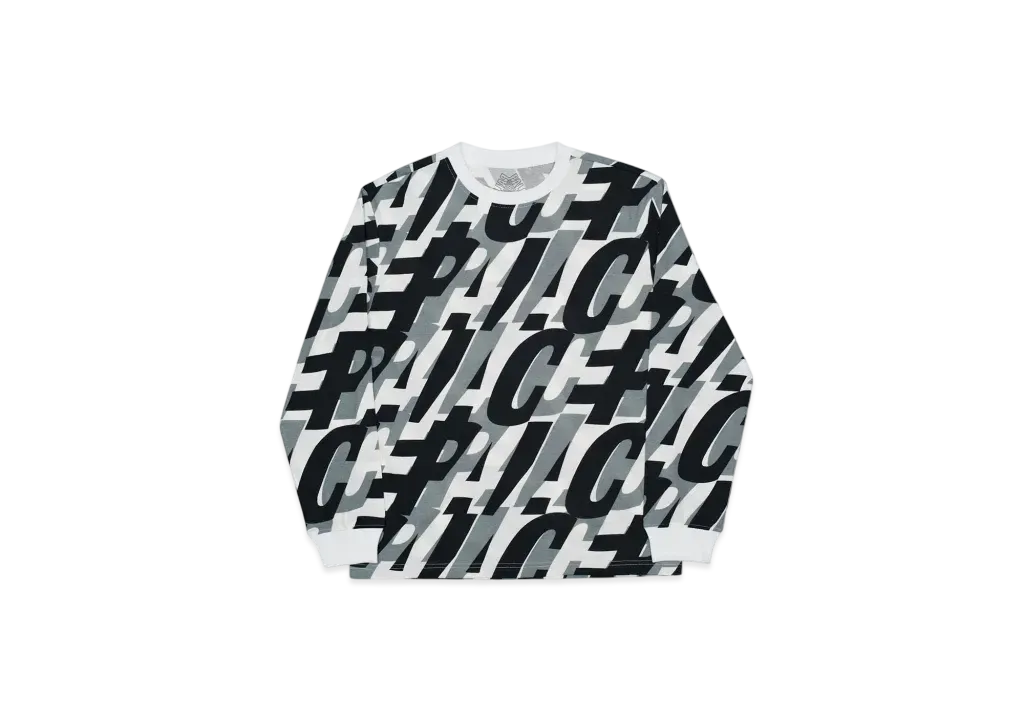 PALACE Repeat After Me L/S T-Shirt "White Black"
