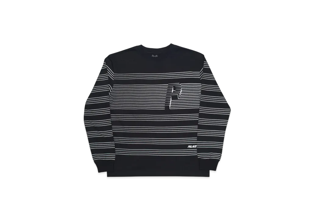PALACE Striper L/S T-Shirt "Black"