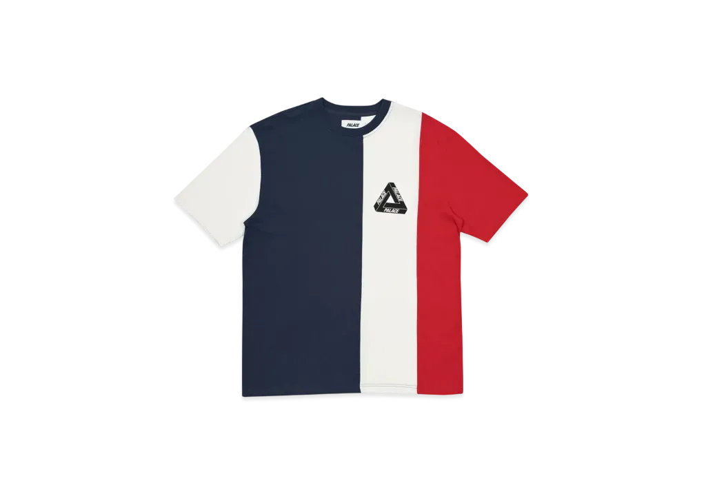 PALACE Vertical Tri Stripe T-Shirt "Navy White"