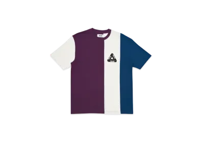 PALACE Vertical Tri Stripe T-Shirt "Purple White"