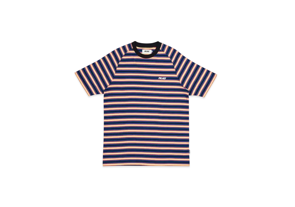 PALACE Neon Stripe T-Shirt "Black Orange"