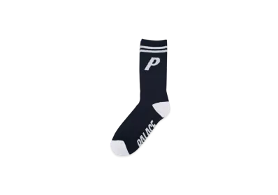 PALACE P Sock "Navy White"