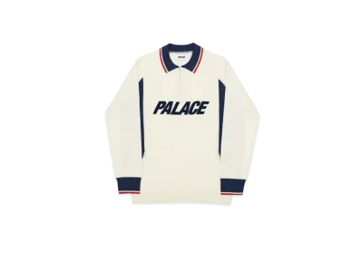 PALACE Polo Zip Knit "White"