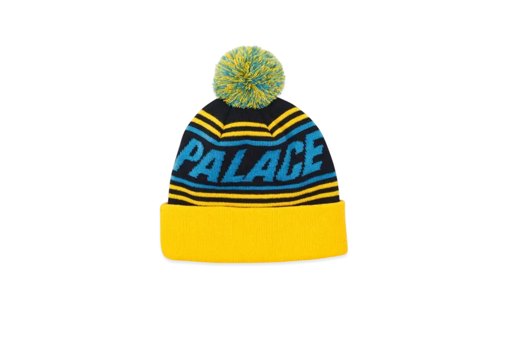 PALACE Bobble Hat "Blue Yellow"