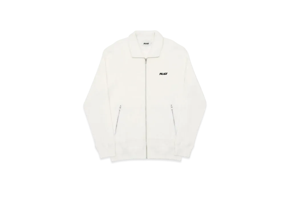 PALACE Waffled Track Top "White"