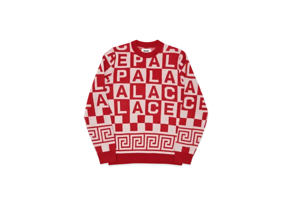 PALACE Check-It Knit "Red"