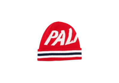 PALACE Stripe Cuff Beanie "Red"