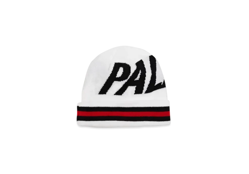 PALACE Stripe Cuff Beanie "White"