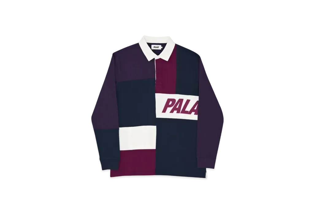 PALACE Patchwork Rugby "Navy Purple"