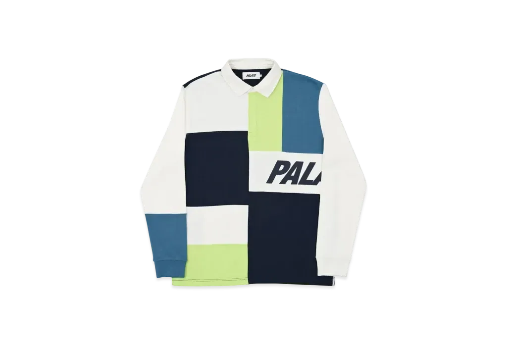 PALACE Patchwork Rugby "White Navy"