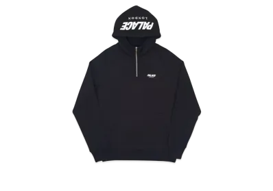 PALACE Custom 1/4 Zip Hood "Black"
