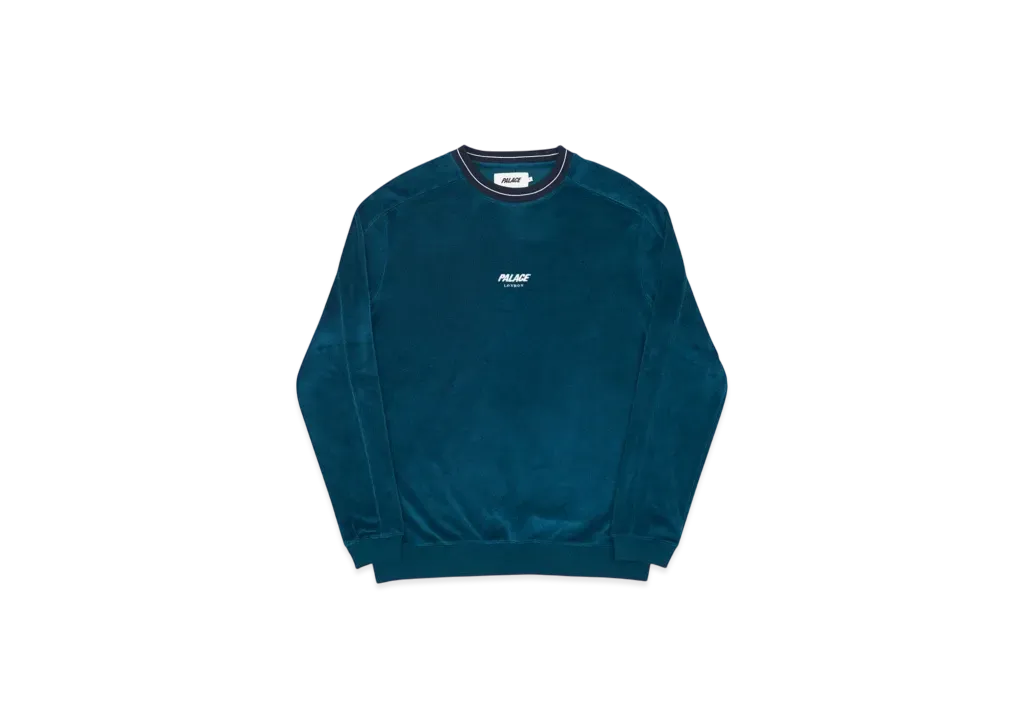 PALACE Velour Crew "Teal"