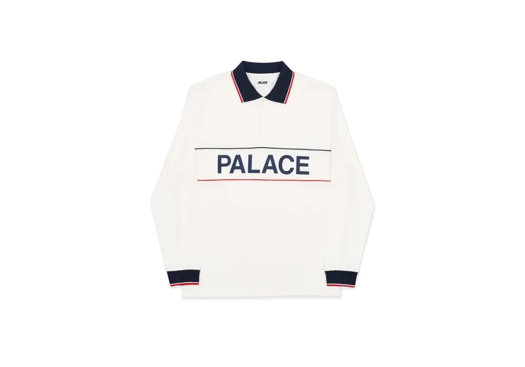 PALACE Handle Longsleeve Polo "White"