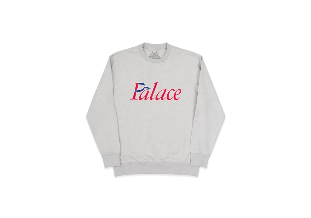 PALACE P Spur Crew "Grey Marl"