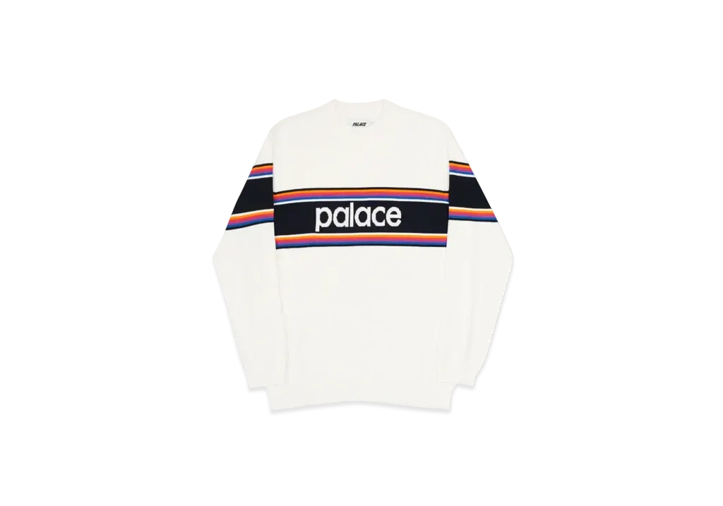 PALACE Multi Stripe Knit "White"
