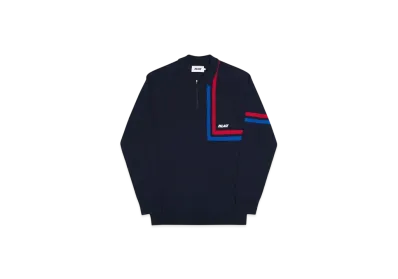 PALACE Angle Stripe Zip Knit "Black"