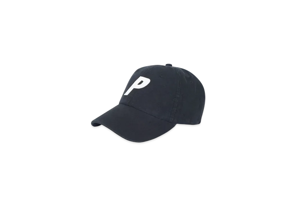 PALACE P 6-Panel Canvas "Black Washed"