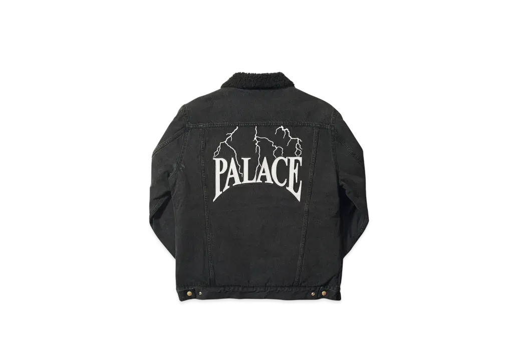PALACE Funder Shearling Jacket "Black"