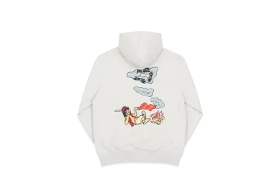 PALACE Smoke Sig Hood "Grey Marl"